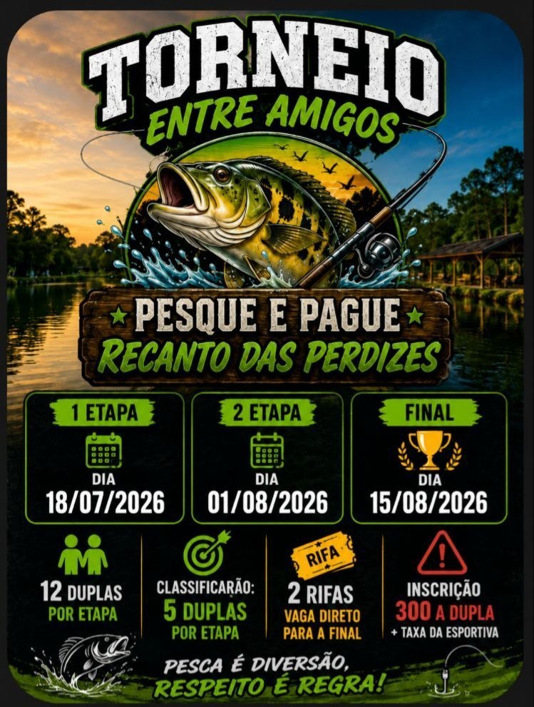 Cartaz do Torneio Entre Amigos Recanto das Perdizes